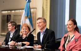 El presidente hizo el anuncio en la casa de Gobierno junto a Malcorra, la vicepresidenta Gabriela Michetti y el jefe de Gabinete, Marcos Peña.