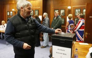 En 2013, las Falklands celebraron un referendo con observadores internacionales y una aplastante mayoría se expidió a favor de permanecer como Territorio Británico