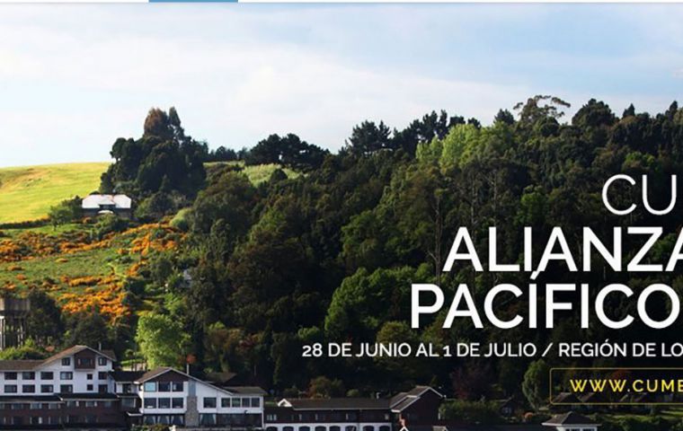 El viernes e inaugura la XI Cumbre de la Alianza del Pacífico en la Región de Los Lagos, que contará además con los presidentes de Costa Rica y Argentina
