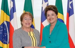 La presidenta chilena Michelle Bachelet tenía un muy buen entendimiento con la ahora removida Dilma Rousseff 