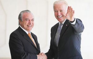 En Brasil el pueblo siguiendo su Constitución, alcanzó una transición de poder, y . ”Estados Unidos seguirá trabajando de cerca con el presidente Temer”