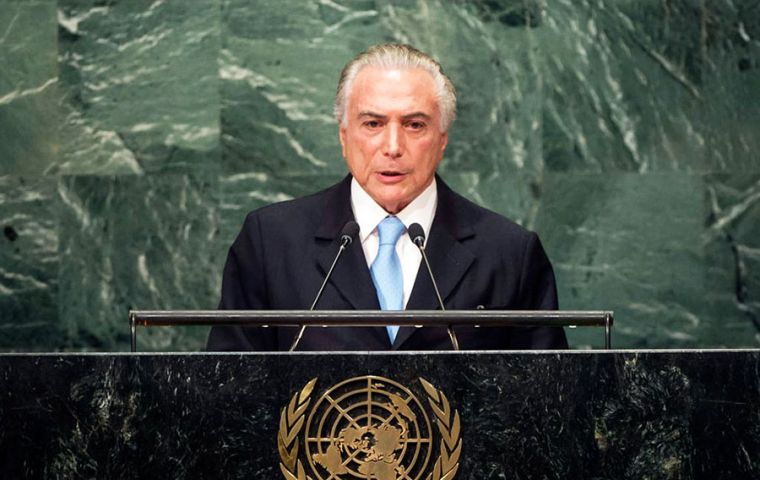 “Brasil acaba de vivir un proceso largo y complejo, dirigido por el Congreso nacional y la Corte Suprema”, afirmó Temer 