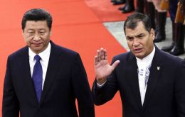 Xi iniciará su gira en Ecuador, que recibe por primera vez la visita oficial de un presidente chino. Firmará con Correa nuevos acuerdos de cooperación