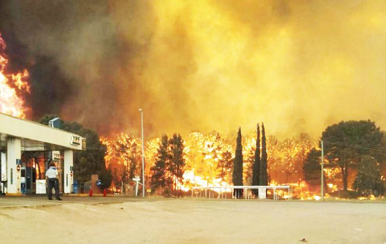Voraz incendio en la zona de los balnearios más exclusivos de Argentina