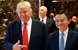 “Jack y yo vamos a hacer algunas cosas magníficas”, dijo el presidente electo tras reunirse con Jack Ma en el Trump Tower, Manhattan.