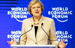 “El Reino Unido tiene esta oportunidad única ahora”, señaló Theresa May en su primer discurso ante el Foro Económico Mundial de Davos