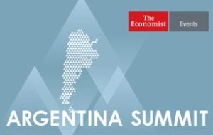  El logo de la convocatoria para la cumbre sobre Argentina, a desarrollarse este miércoles en Buenos Aires 