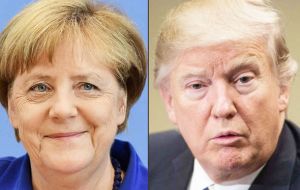 Merkel destacó la importancia de “hablar con el otro, no sobre el otro” y de “entablar un diálogo directo”, tras varios contactos telefónicos con Trump.