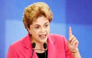 Rousseff recordó que el ex presidente de Diputados Eduardo Cunha, afirmó en su declaración que Temer era el que “robaba” del banco Caixa Económica Federal.