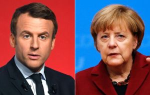 La Canciller Angela Merkel, recalcó que los resultados de este domingo son “una victoria para una Europa fuerte y unida y para la amistad franco-alemana”.