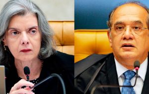 Dos nombres mencionados son la presidenta de la Corte, Carmen Lucia Antunes, y el ministro del máximo tribunal Gilmar Mendes