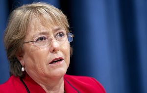 Respecto a la gestión del Gobierno de Michelle Bachelet, la aprobación registra una baja de dos puntos, al 18%, y el rechazo cae tres puntos, al 57%.