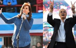 La ex presidenta Cristina Fernández de Kirchner y el ex canciller Jorge Taiana serán precandidatos a senadores nacionales en la provincia de Buenos Aires por el frente Unidad Ciudadana.