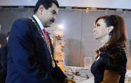 Cristina Kirchner entregaba hace cuatro años a Nicolás Maduro la mayor distinción argentina a un mandatario extranjero: la Orden Libertador San Martín.