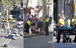 El terror se instaló en Barcelona cuando con una camioneta se atropelló a peatones  en las Ramblas y mató al menos a 13 personas e hirió a otras 80