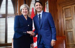 El Reino Unido y Canadá comparten “valores” y son una “unión poderosa” cuando trabajan juntos en asuntos internacionales, señaló Theresa May 