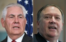 La prensa circuló versiones sobre la salida inminente de Tillerson del Departamento de Estado, quien sería sustituido por Mike Pompeo, actualmente titular de la CIA (Pic AFP)