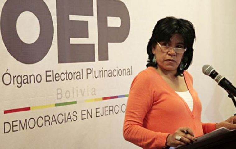 La participación fue del 78 %, según datos ofrecidos por la presidenta del Órgano Electoral, Katia Uriona, uno de los más bajos de los últimos años en Bolivia