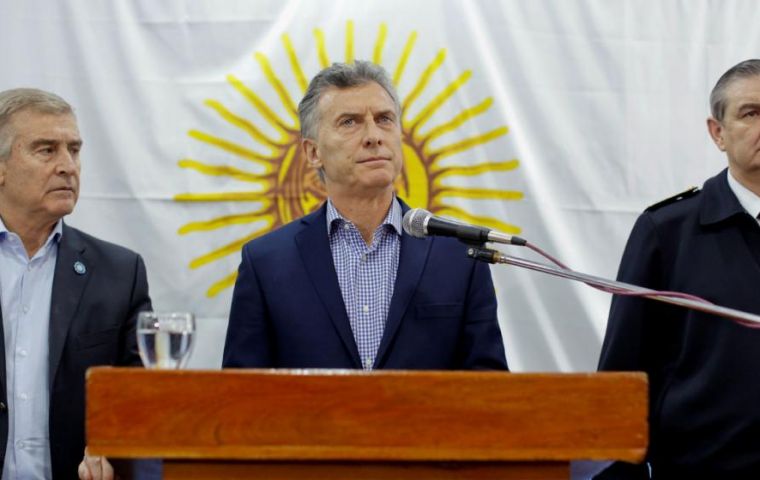 Macri se reunió con los familiares de los 44 tripulantes que el sumergible transportaba cuando se perdió entre Ushuaia y Mar del Plata
