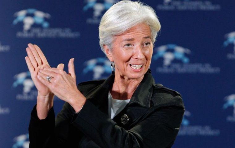 “Desde nuestro punto de vista, hay que estar atentos a lo que sucede en particular en Estados Unidos”, afirmó Lagarde 