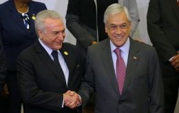  “Acogimos hoy la propuesta de Piñera de negociar un nuevo y más ambicioso acuerdo de libre comercio,” afirmó el jefe de Estado brasileño