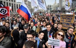 La manifestación, autorizada por la alcaldía de Moscú, reunió unas 8.000 personas, según estimaciones de la policía y los organizadores