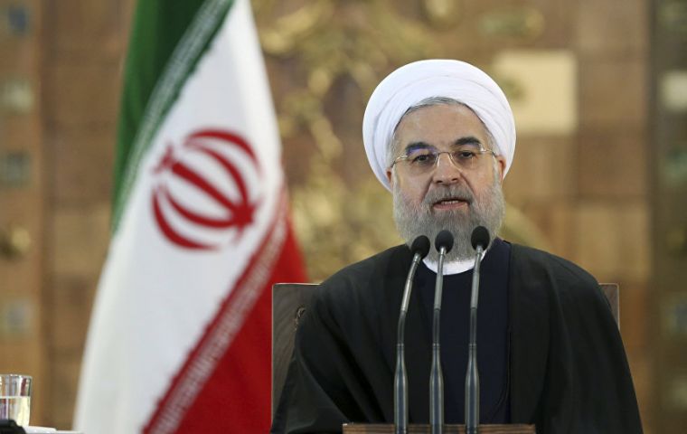 ”Tenemos planes para cada decisión de Trump. Si EE.UU. se retira del JCPOA muy pronto tendrá un arrepentimiento histórico”, afirmó Rohaní en un discurso