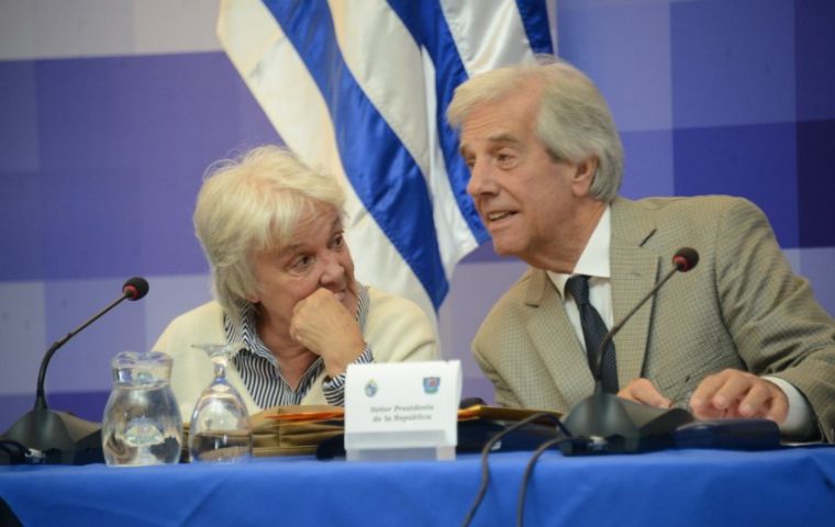 Vázquez señaló que cumplió cuando firmó el acuerdo con Chile y que, si bien entiende que beneficiará a Uruguay, puede haber “otro punto de vista”. D. Battiste / El Observador
