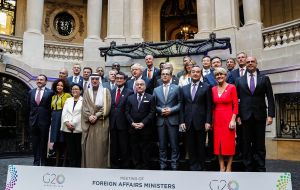 Participantes de la Reunión de Ministros de Relaciones Exteriores del G20