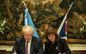 Canciller Johnson y la Ministra de Seguridad de la Argentina, Patricia Bullrich, firmaron un acuerdo general de cooperación