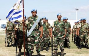 Uruguay es el 25 ° contribuyente más grande de personal uniformado a las operaciones de  mantenimiento de la paz de la ONU