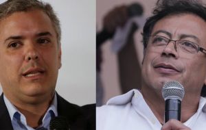 Iván Duque (39%), respaldado por Alvaro Uribe y del izquierdista Gustavo Petro (25%), fueron quienes pasaron a la segunda vuelta del 17 de junio. 
