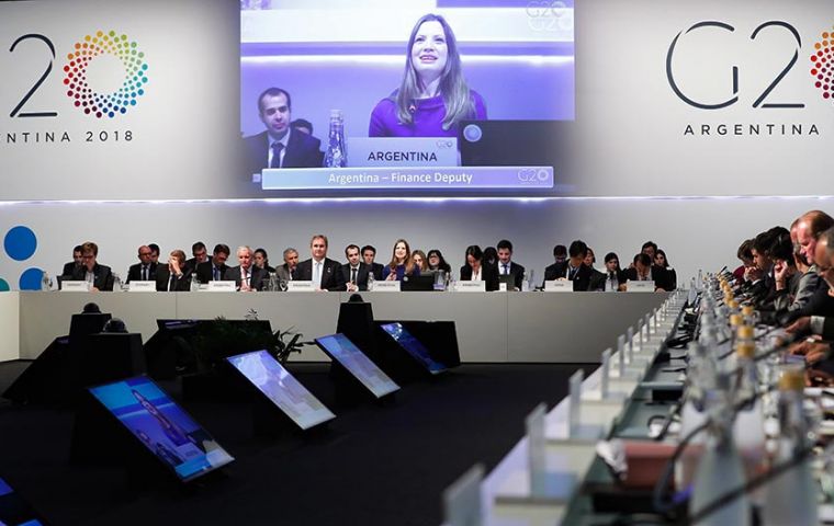 El comunicado fue emitido al cierre de la Reunión de Ministros de Finanzas y Gobernadores del Banco Central del G20, que se realizó en Buenos Aires 