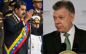 El mandatario venezolano responsabilizó del hecho a la oposición venezolana y al saliente presidente de Colombia, Juan Manuel Santos