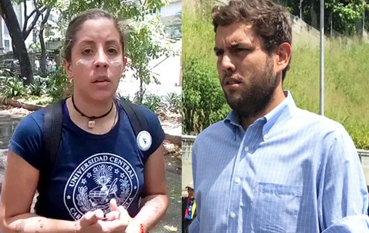 La organización política publicó un vídeo en que se observa al diputado junto a su hermana, Rafaela Requesens, cuando son llevados por funcionarios de Inteligencia