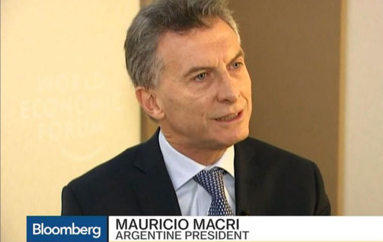 “No hay ninguna chance de que Argentina entre en default”, señaló el Mandatario en una entrevista con Bloomberg TV en Nueva York