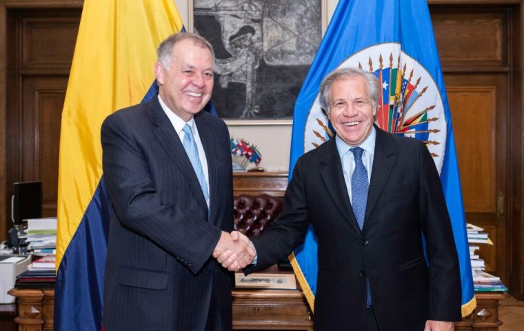 “Profundamente agradecido con la designación”, dijo el embajador de Colombia, Alejandro Ordónez, en una sesión ordinaria en Washington