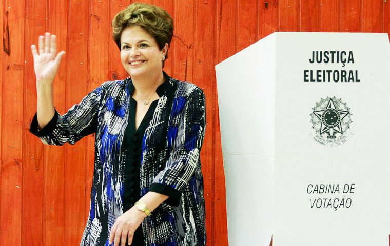 La ex presidente en su intento de alcanzar un de los dos escaños en el Senado por su estado de Minas Gerais quedó en cuarta posición con un 15,04% de los votos
