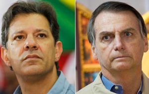 Haddad se abstuvo de felicitar a Bolsonaro, que lo derrotó por diez puntos (55% a 45%) tras una campaña virulenta contra el PT y sus trece años en el poder