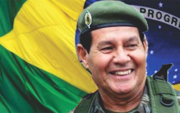 Antonio Hamilton Mourao, general retirado del Ejército que a partir del 1 de enero será el nuevo vicepresidente del país sudamericano 