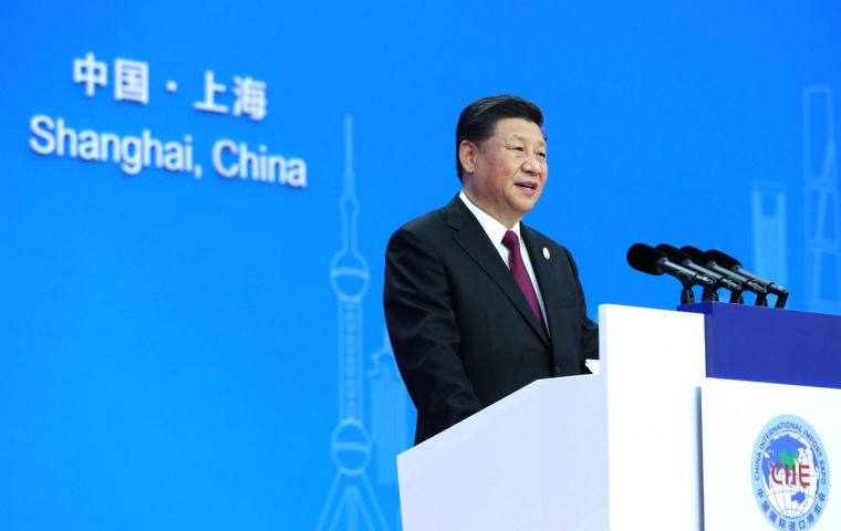 “El sistema multilateral debe ser defendido”, reivindicó Xi durante la inauguración de la Expo Internacional de Importación de China que se celebra en Shanghai