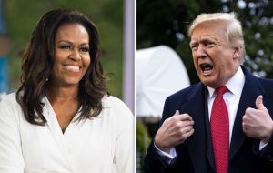 Michelle denuncia al presidente Trump por la misoginia el hecho que promovió la teoría conspirativa con la que se cuestionó la ciudadanía de Barack Obama