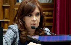 Para la Senadora Cristina Fernández: “lo que vamos a hacer con este presupuesto es profundizar el sufrimiento de la sociedad y va a ser un sacrificio inútil”. 