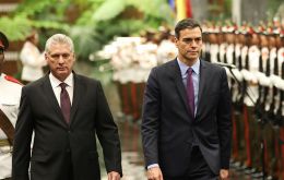 Sánchez y Díaz-Canel esperan normalizar las relaciones de alto nivel entre ambos países.