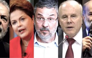 La  denuncia también alcanza a Dilma Rousseff, Gleisi Hoffman presidente del PT, junto con los ministros Antonio Palocci y Guido Mantega