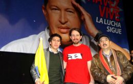 Pablo Iglesias en un acto en homenaje a Hugo Chavez en 2015