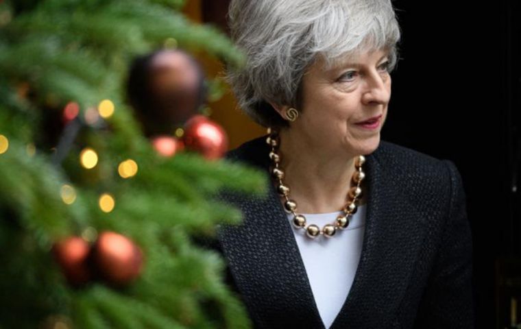 Theresa May: “puedo asegurar que algo nunca cambiará nuestro absoluto compromiso con el pueblo y la soberanía de las Islas Falkland”. Foto: Getty Images