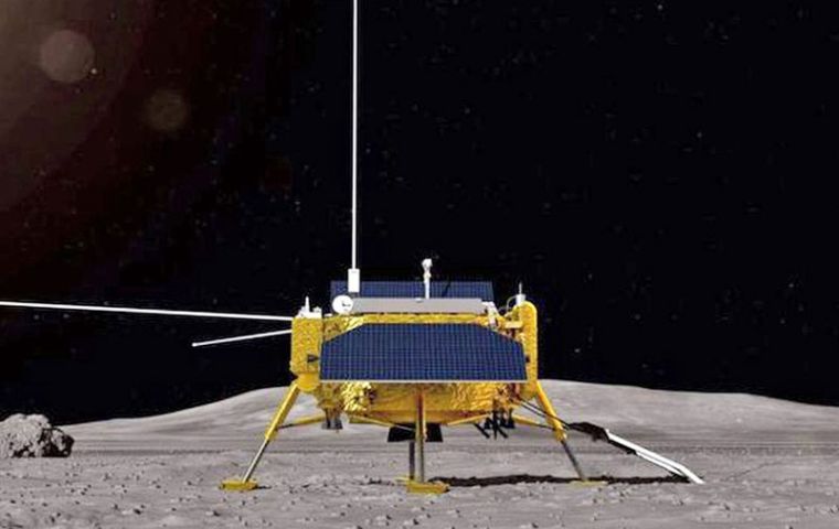 El diario oficial Global Times calificó la llegada exitosa de la Chang'e 4 al lado oscuro de la Luna de “gran hito de la exploración humana del universo”. 
