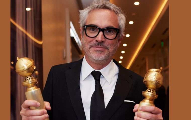 La cinta mexicana “Roma” fue otra de las grandes ganadoras de la noche, consiguió, “Mejor Película Extranjera” y “Mejor Director” para Alfonso Cuarón