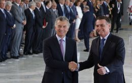 Bolsonaro recibió a Macri en el Planalto para una serie de reuniones confirmando la relación estratégica entre las dos economías más fuertes de América del Sur